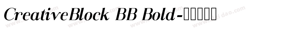 CreativeBlock BB Bold字体转换